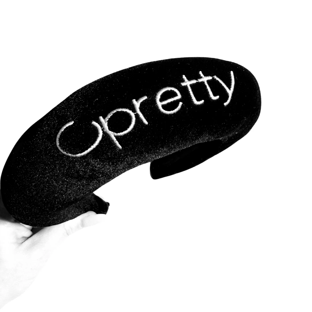 Black Luxury Velvet Makeup & Skincare Headband - Image 4